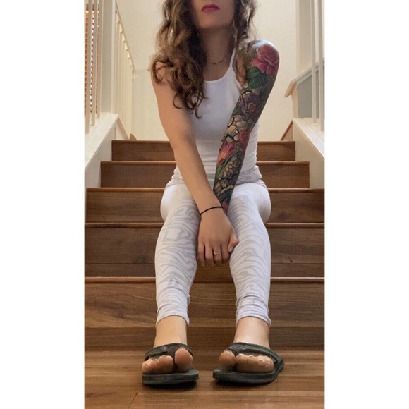 Rainbow Sandals Shoes - Rainbow Women’s Well Worn Used Leather Sandals Flip Flops Flats Thongs Green 7